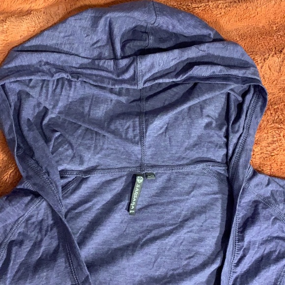 Sansara Yoga Athletic Top long sleeves SZ XL Mauve w/hood - Picture 5 of 6
